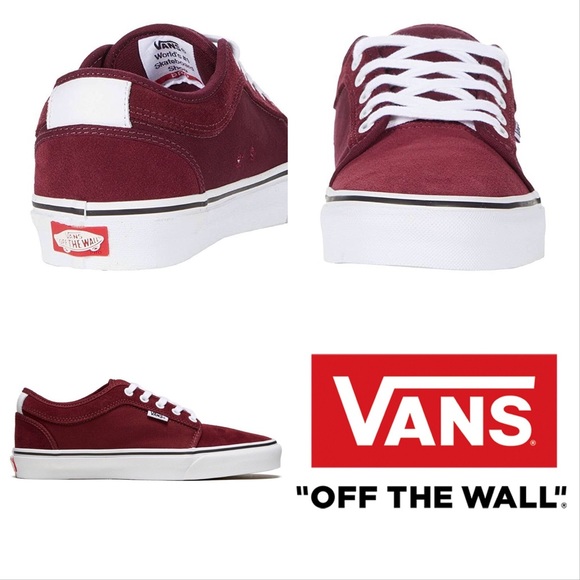 [New] Vans Chukka Low Port Burgundy Red Suede Waffle Tread Sneaker - Picture 2 of 5